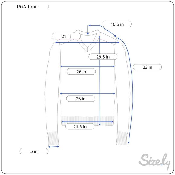PGA Tour Blue V Neck Pullover Golf Windbreaker Size LG - Picture 6 of 6